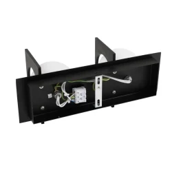 Lucande vegglampe Kulka, 2 lyskilder, svart, glass, G9