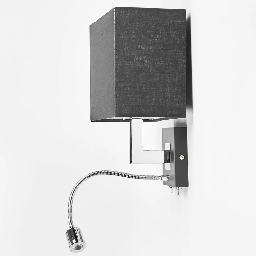 Lucande vegglampe Rebekka, 31 cm, svart, LED lesearm