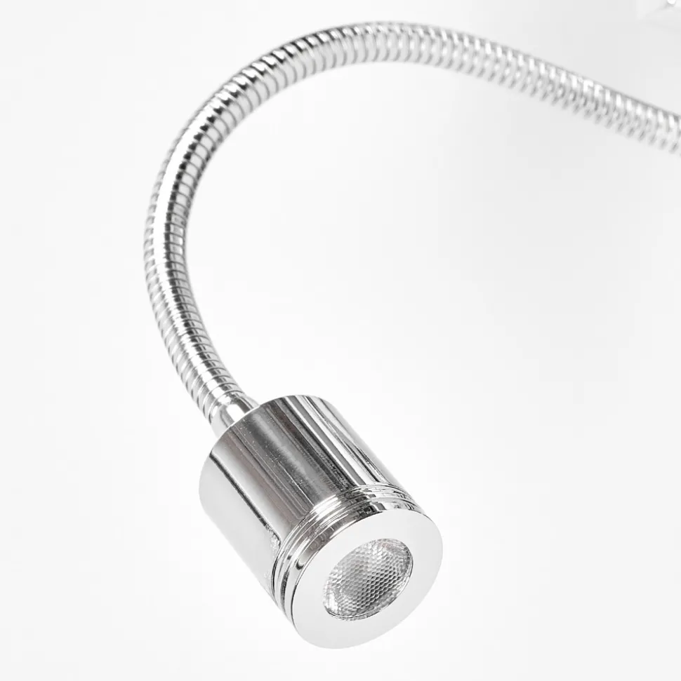 Lucande vegglampe Rebekka, 31 cm, svart, LED lesearm