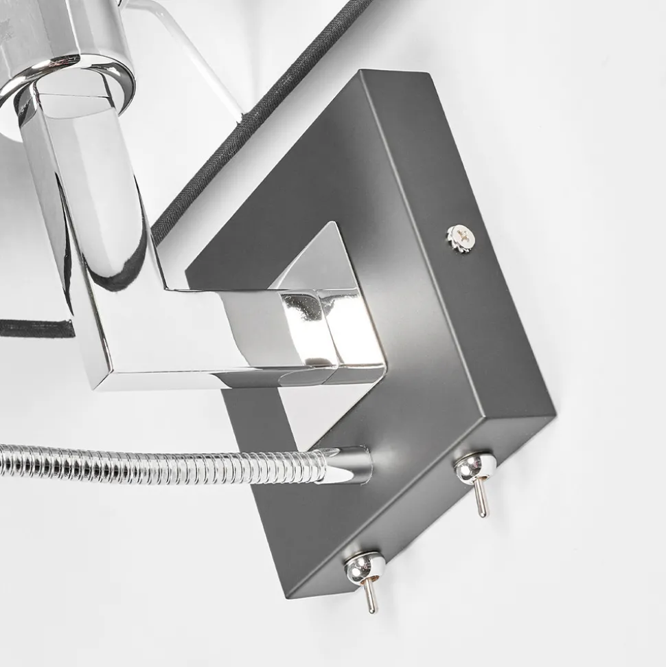 Lucande vegglampe Rebekka, 31 cm, svart, LED lesearm