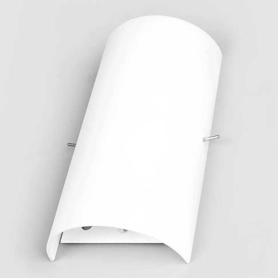 Lucande vegglampe Sidra, høyde 28 cm, glass, halvsirkelformet