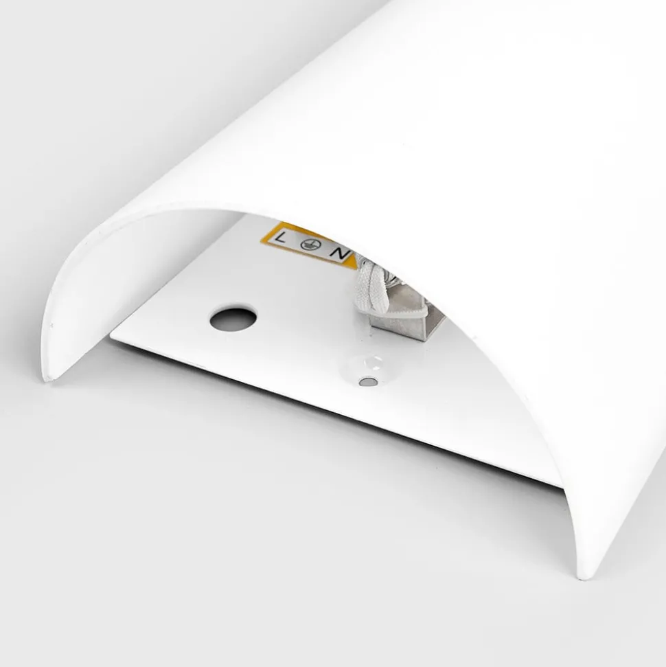 Lucande vegglampe Sidra, høyde 28 cm, glass, halvsirkelformet