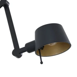 Lucande vegglampe Silka, svart, metall, 9,5 cm høy