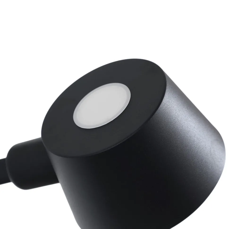 Lucande vegglampe Silka, svart, metall, 9,5 cm høy