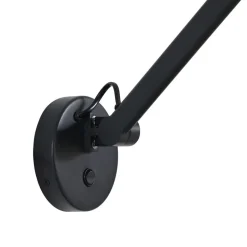 Lucande vegglampe Silka, svart, metall, 9,5 cm høy