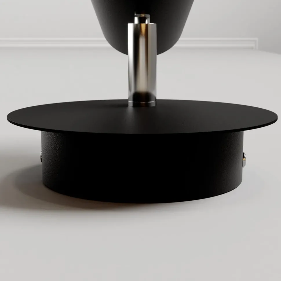 Lucande vegglampe Wibke, høyde 24 cm, svart, gull, metall