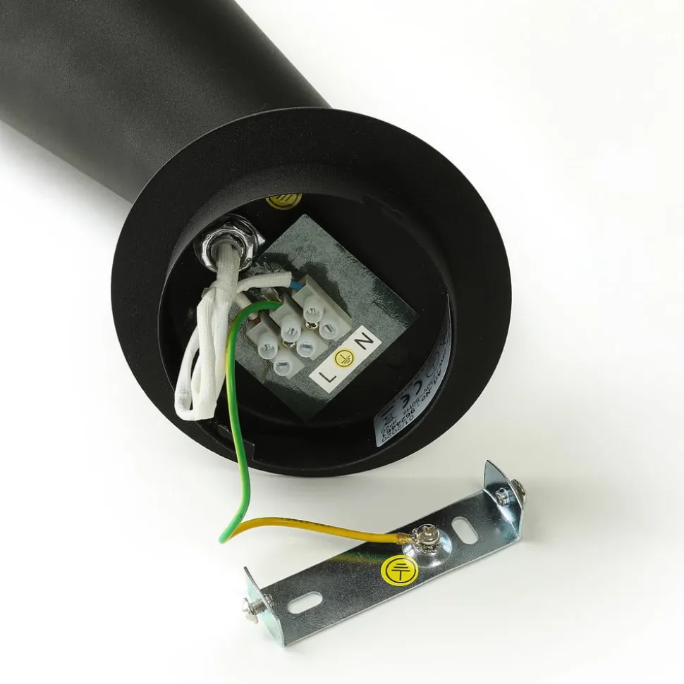 Lucande vegglampe Wibke, høyde 24 cm, svart, gull, metall