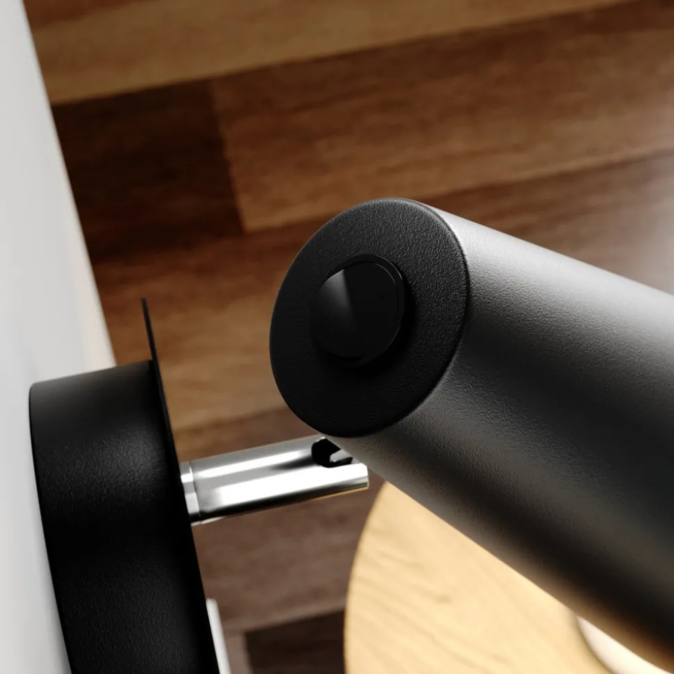 Lucande vegglampe Wibke, høyde 24 cm, svart, gull, metall