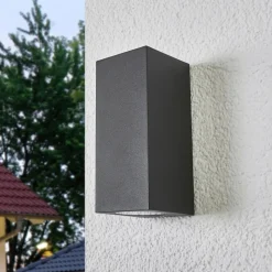 Lucande vegglampe Xava, opp/ned, antrasitt, 2 lyskilder, GU10