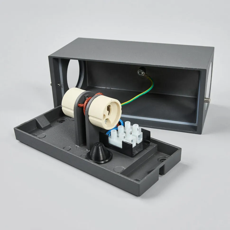 Lucande vegglampe Xava, opp/ned, antrasitt, 2 lyskilder, GU10