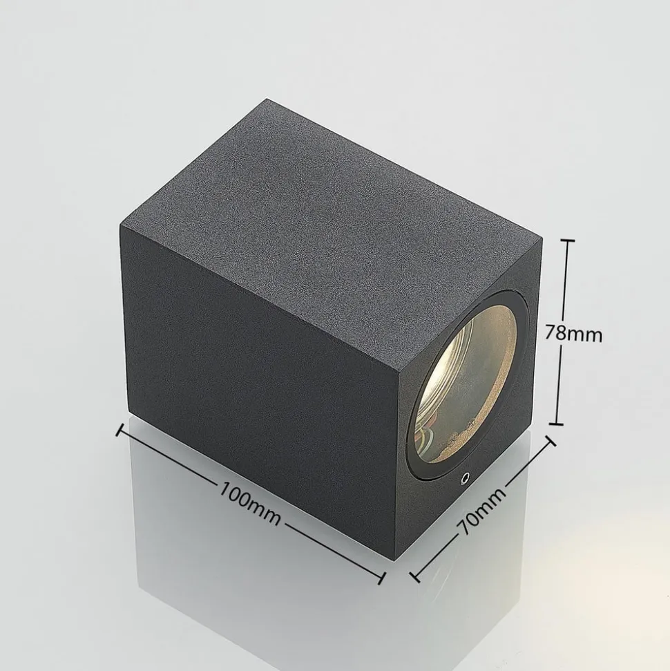 Lucande veggspot Lavina, 10 cm, antrasitt, GU10, 1 lyskilde.