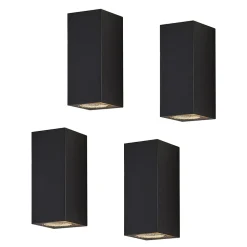 Lucande veggspot Lavina, 17 cm, antrasitt, 2 lyskilder, 4 stk