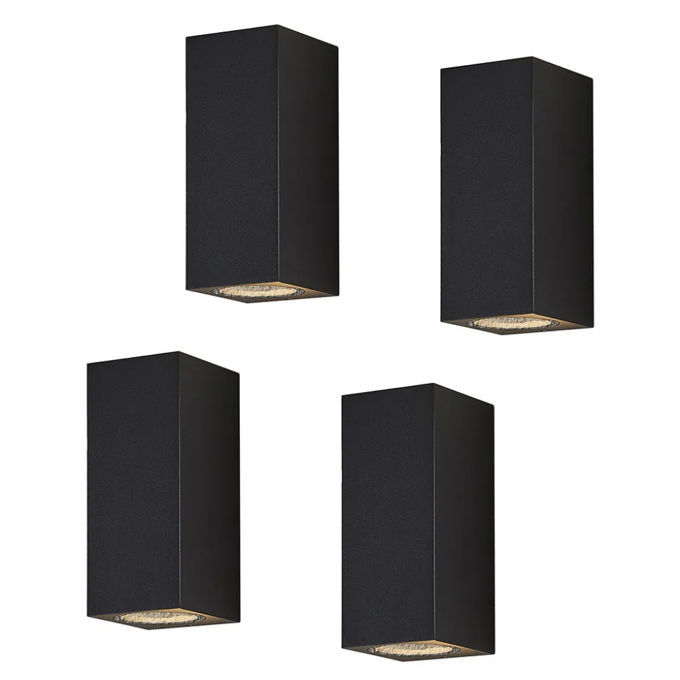 Lucande veggspot Lavina, 17 cm, antrasitt, 2 lyskilder, 4 stk