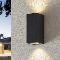 Lucande veggspot Lavina, 17 cm, antrasitt, 2 lyskilder, 4 stk