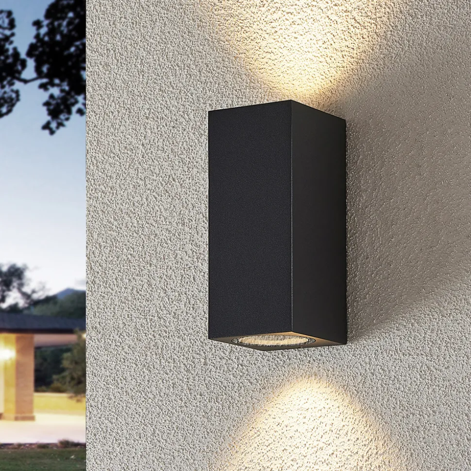 Lucande veggspot Lavina, 17 cm, antrasitt, 2 lyskilder, 4 stk