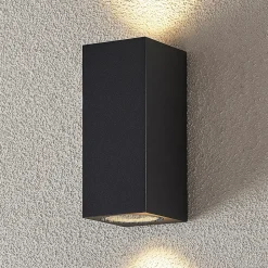 Lucande veggspot Lavina, 17 cm, antrasitt, 2 lyskilder, 4 stk