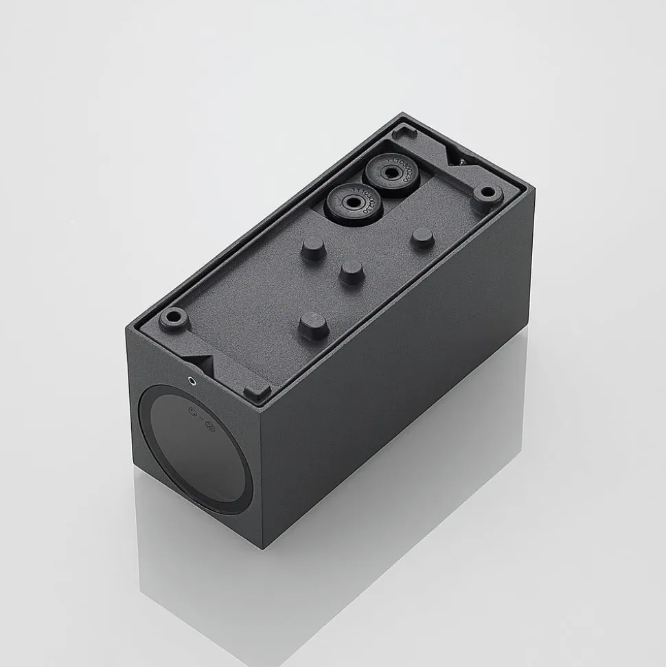 Lucande veggspot Lavina, 17 cm, antrasitt, 2 lyskilder, 4 stk