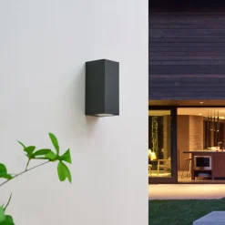 Lucande veggspot Lavina, 17 cm, antrasitt, GU10, 2 lyskilder.