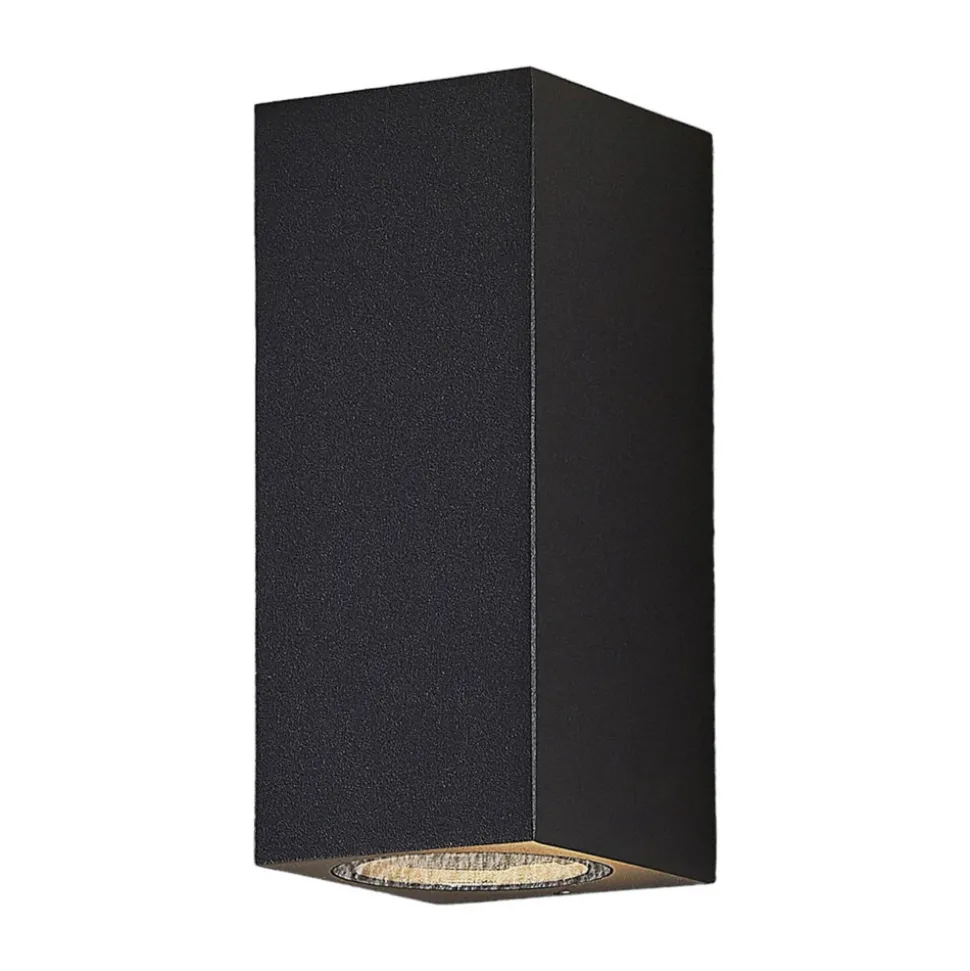 Lucande veggspot Lavina, 17 cm, antrasitt, GU10, 2 lyskilder.