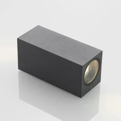 Lucande veggspot Lavina, 17 cm, antrasitt, GU10, 2 lyskilder.