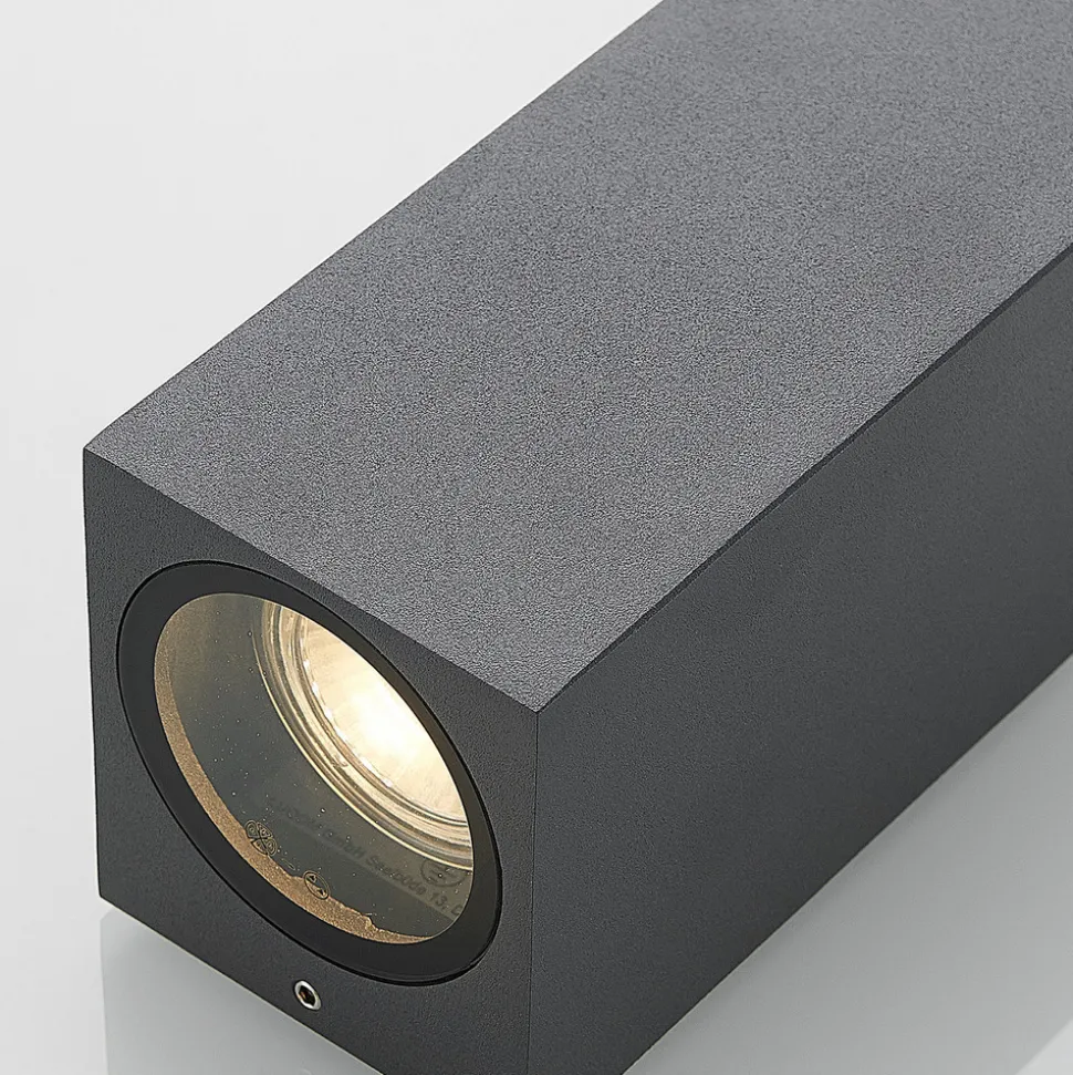 Lucande veggspot Lavina, 17 cm, antrasitt, GU10, 2 lyskilder.