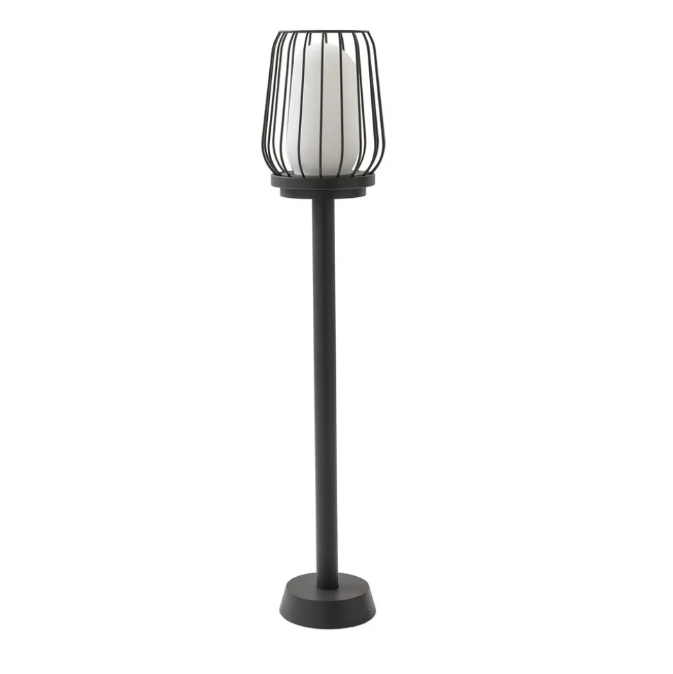 Lucande veilampe Chandan, 80 cm, svart, aluminium