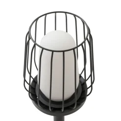 Lucande veilampe Chandan, 80 cm, svart, aluminium