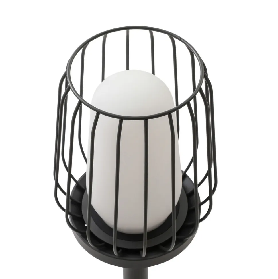 Lucande veilampe Chandan, 80 cm, svart, aluminium