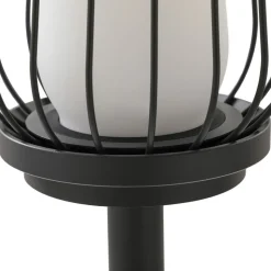 Lucande veilampe Chandan, 80 cm, svart, aluminium