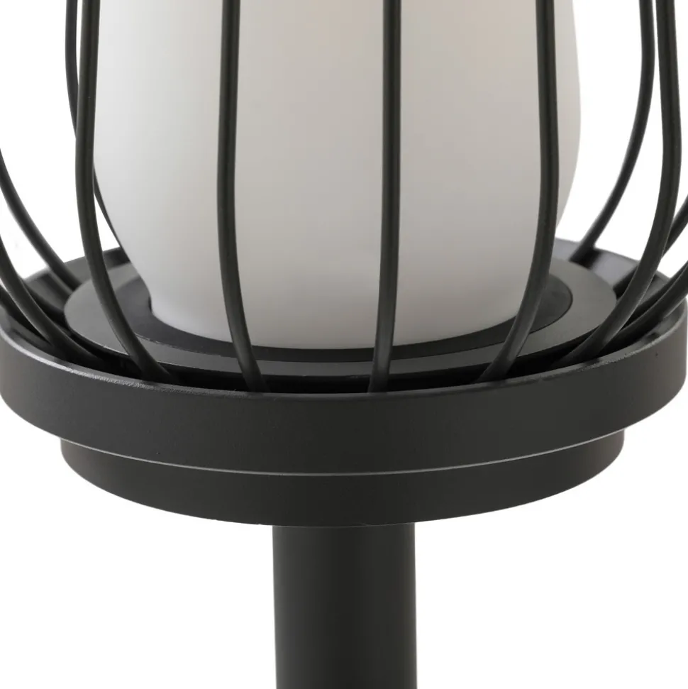 Lucande veilampe Chandan, 80 cm, svart, aluminium