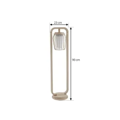 Lucande veilampe Chandan, 90 cm, beige, metall, IP54