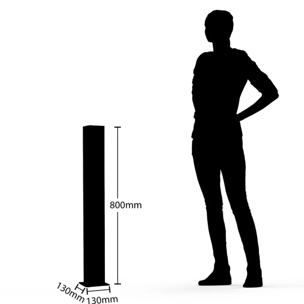 Lucande veilampe Fiola, 80 cm, antrasitt, IP54