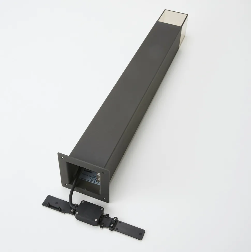 Lucande veilampe Keke, høyde 70 cm, antrasitt, aluminium