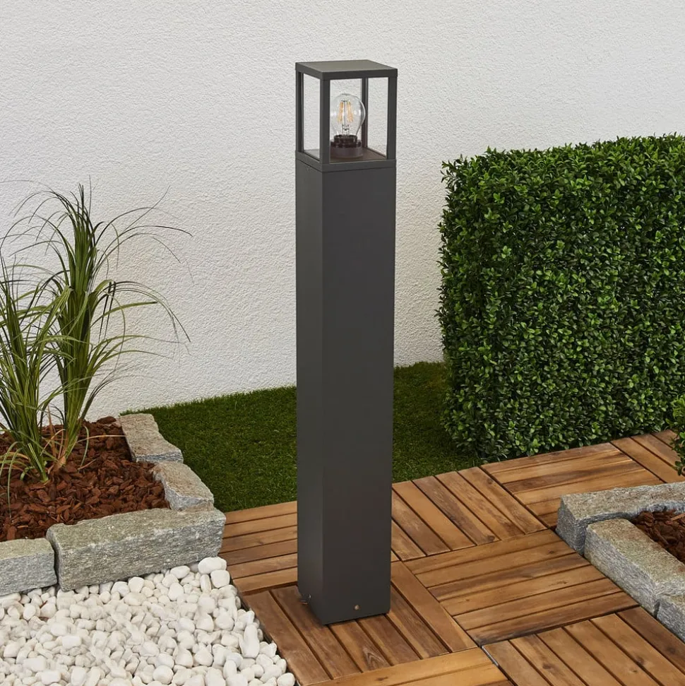 Lucande veilampe Klemens, 90 cm, antrasitt, metall, E27