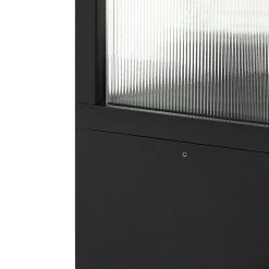 Lucande veilampe Klemens, 90 cm, svart, metall, IP54