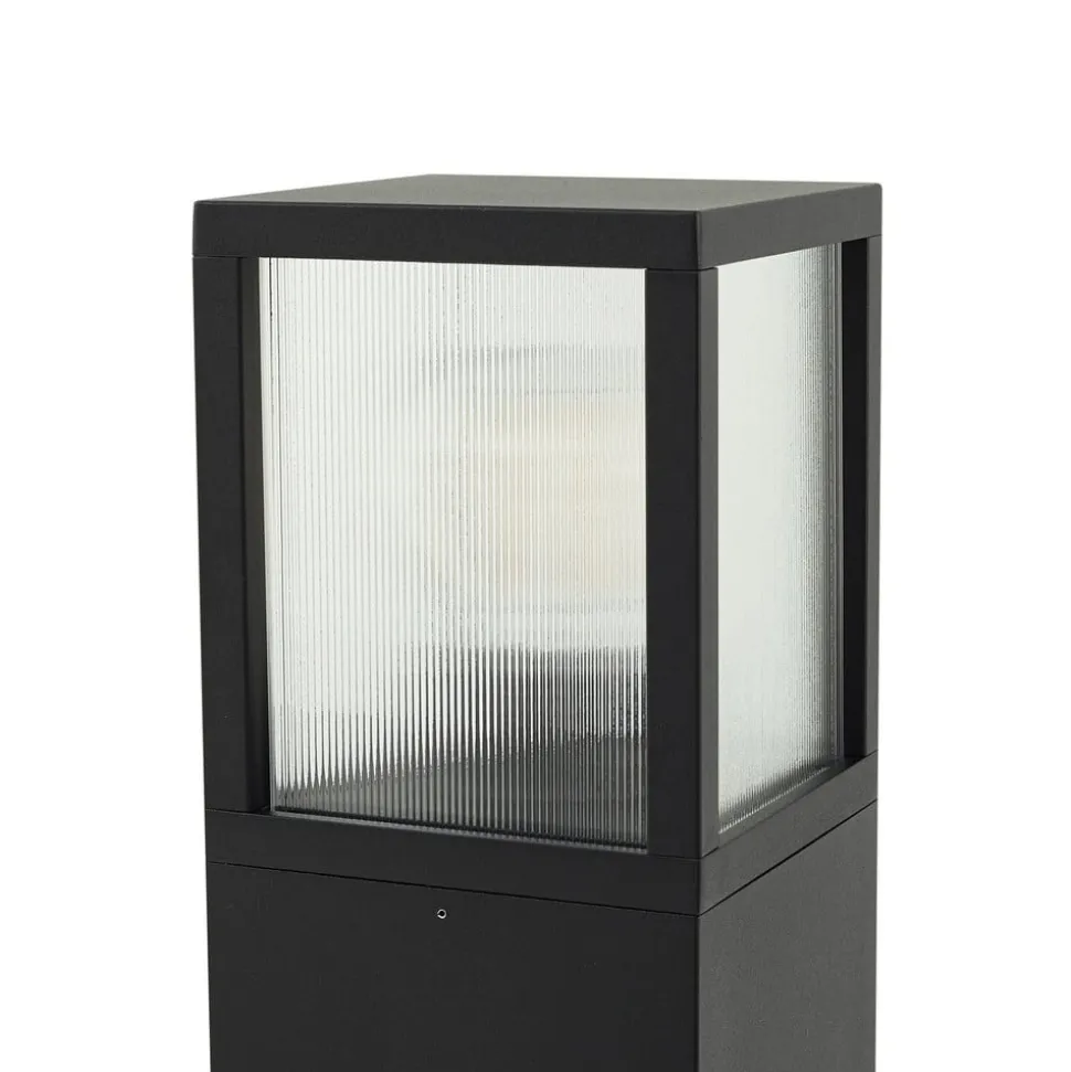 Lucande veilampe Klemens, 90 cm, svart, metall, IP54