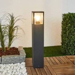 Lucande veilampe Klemens, 65 cm, antrasitt, metall, E27