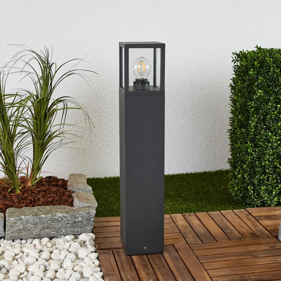 Lucande veilampe Klemens, 65 cm, antrasitt, metall, E27