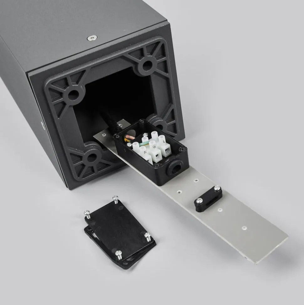 Lucande veilampe Klemens, 65 cm, antrasitt, metall, E27