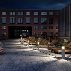 Lucande veilampe Klemens, 65 cm, antrasitt, metall, E27