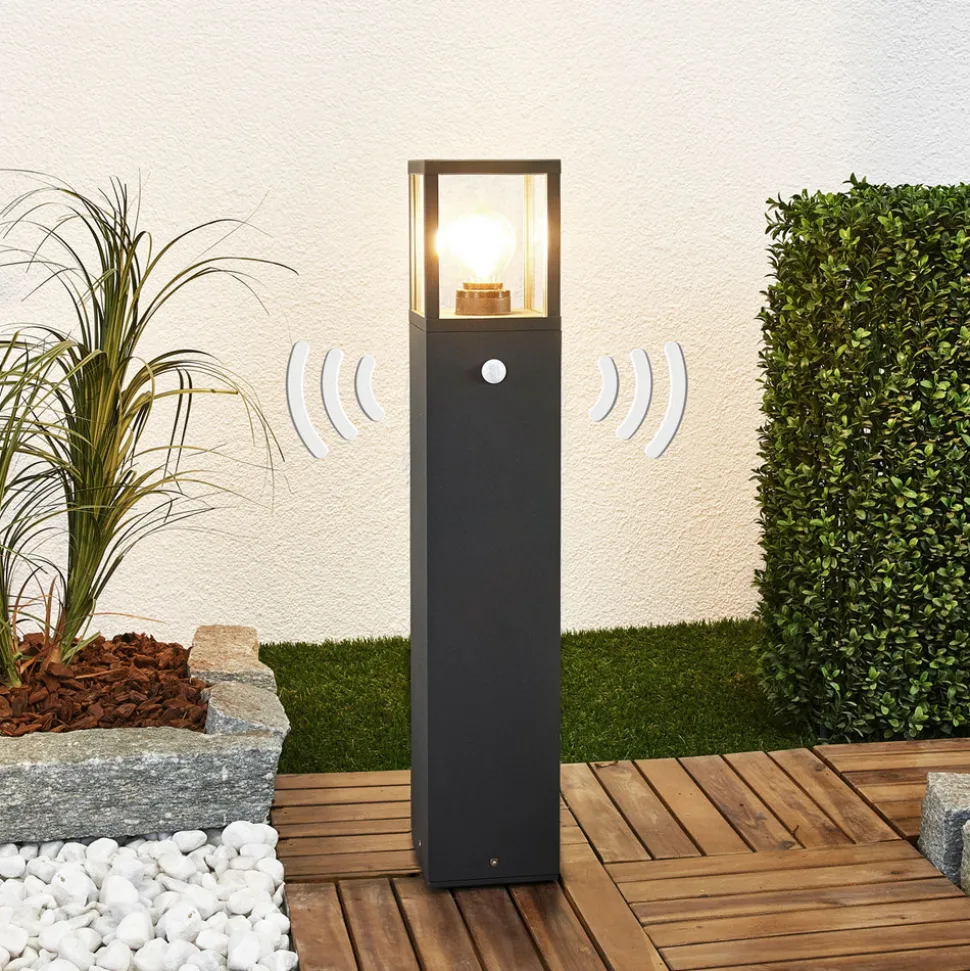 Lucande veilampe Klemens, 65 cm, sensor, antrasitt, E27