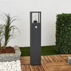 Lucande veilampe Klemens, 65 cm, sensor, antrasitt, E27