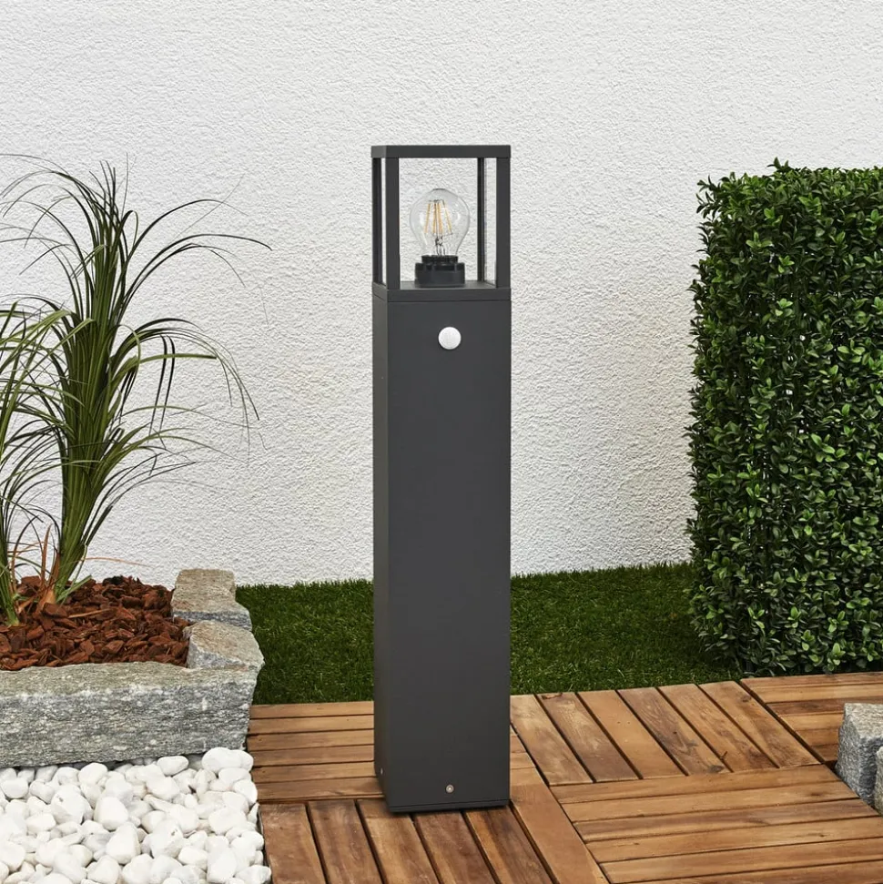 Lucande veilampe Klemens, 65 cm, sensor, antrasitt, E27