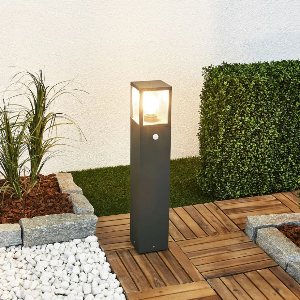 Lucande veilampe Klemens, 65 cm, sensor, antrasitt, E27