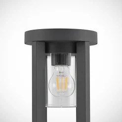 Lucande veilampe Overa, grå, metall, 68 cm, IP44, E27