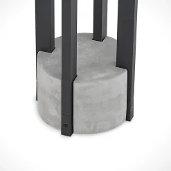 Lucande veilampe Overa, grå, metall, 68 cm, IP44, E27