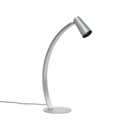 Lucande Velanoris bordlampe, børstet aluminium