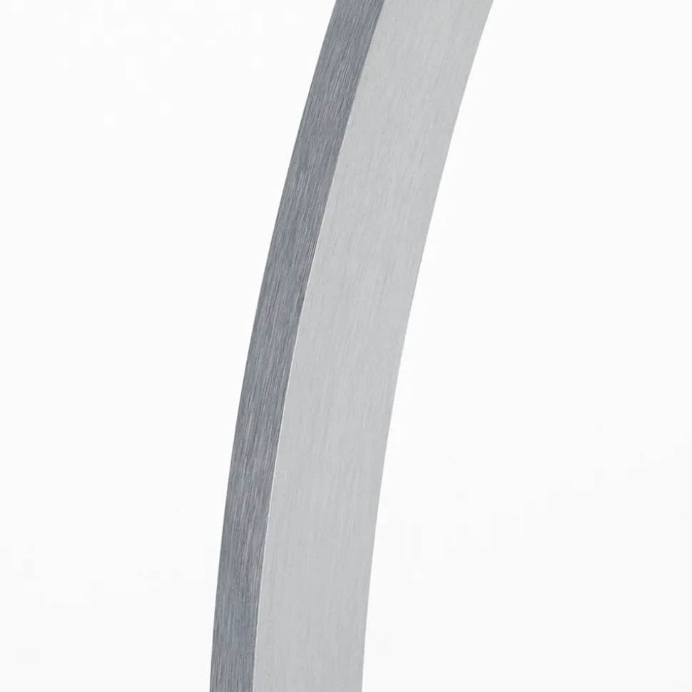 Lucande Velanoris bordlampe, børstet aluminium