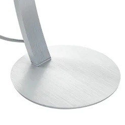 Lucande Velanoris bordlampe, børstet aluminium