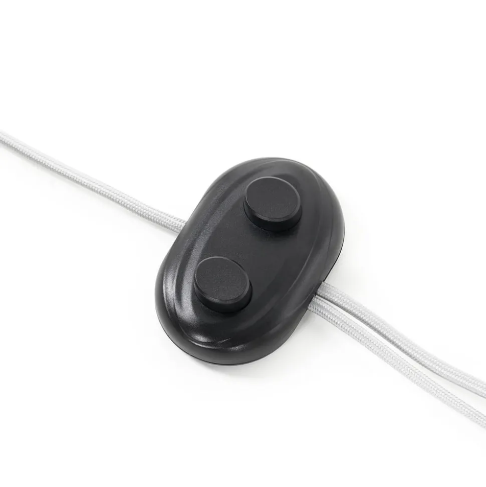 Lucande Velanoris gulvlampe, 2 lyskilder, børstet aluminium